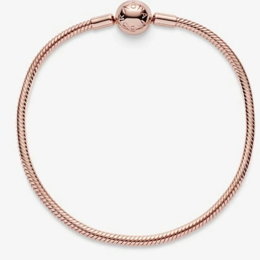✅Authentic NEW Pandora Moments Snake Chain Bracelet 14K Rose Gold plated